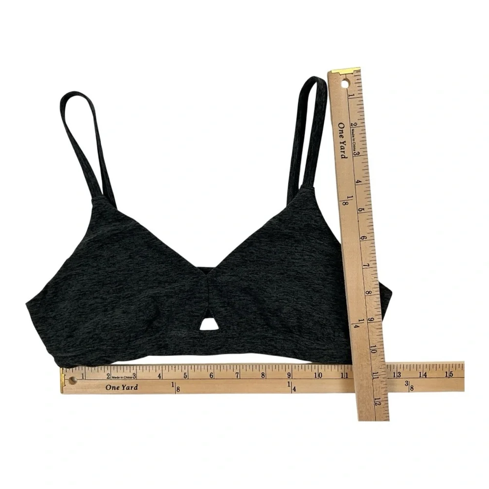 ALO YOGA Alosoft Lounge Bra‎ - Dark Heather Grey Retail $78 Size Small